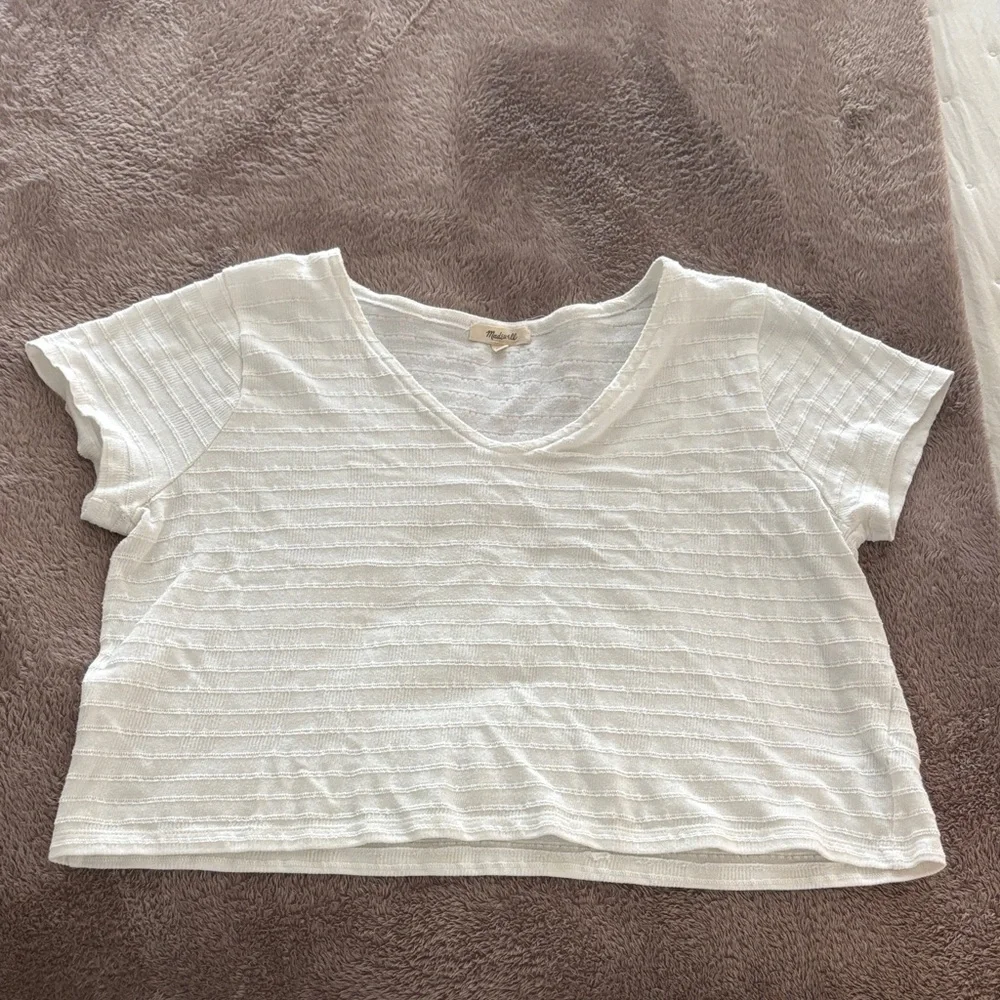 Madewell crop off white top size M - Picture 1 of 5